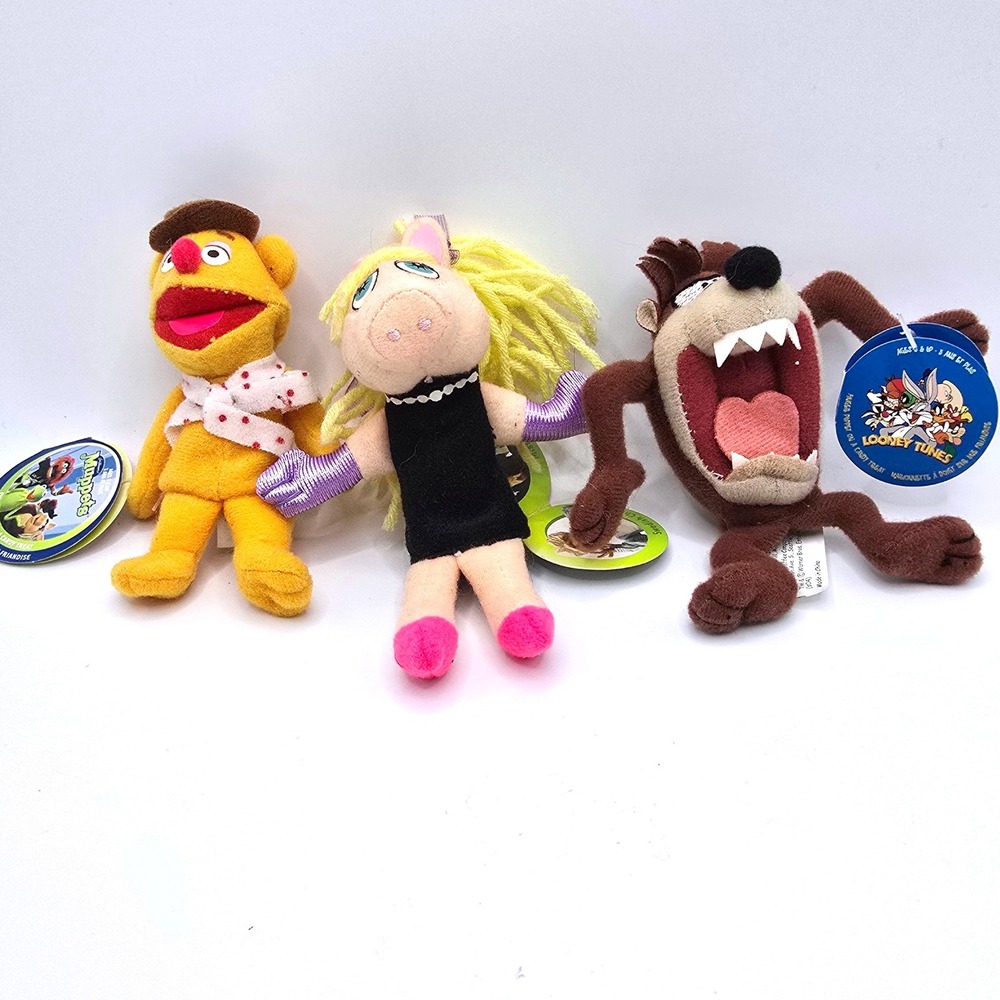 Starbucks Muppet Finger Puppets Miss Piggy Fozzie Bear Tasmanian Devil Lot W/Tag
